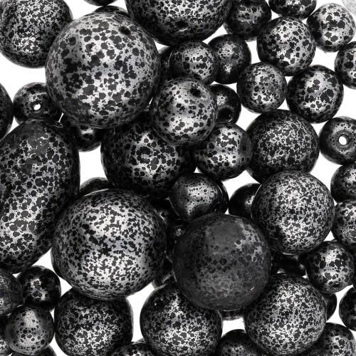 Surtido de perlas de Bohemia - Mix Silver Metallic x50g