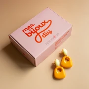 My DIY Jewellery - Kit de pendientes trapecio - Versión naranja