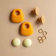 My DIY Jewellery - Kit de pendientes trapecio - Versión naranja