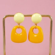 My DIY Jewellery - Kit de pendientes trapecio - Versión naranja