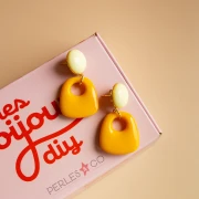 My DIY Jewellery - Kit de pendientes trapecio - Versión naranja