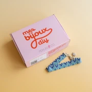 Mis joyas DIY - Kit de pulsera Miyuki en punto peyote (par) - Azul - Plateado
