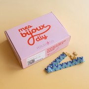 Mis joyas DIY - Kit de pulsera Miyuki en punto peyote - Azul - Dorado