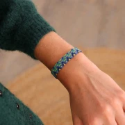 Mis joyas DIY - Kit de pulsera Miyuki en punto peyote - Azul - Dorado