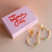 Mis joyas DIY - Kit de pendientes colgantes de piedra natural Aventurina