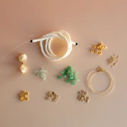 Mis joyas DIY - Kit de pendientes colgantes de piedra natural Aventurina