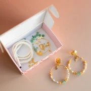 Mis joyas DIY - Kit de pendientes colgantes de piedra natural Aventurina