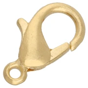 Cierre mosquetón de 12 mm de zamac - Dorado en oro fino x1