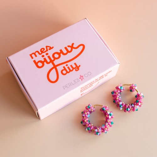 Mi bisutería DIY - Kit criollo de flores con biconos de perlas