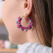Mi bisutería DIY - Kit criollo de flores con biconos de perlas
