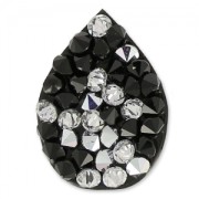 Crystal Rocks Gota PureCrystal 343913 20x15 mm Jet/Crystal CAL x1