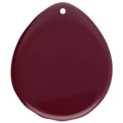 Colgante concha 44x37 mm en resina - Lie de vin x1