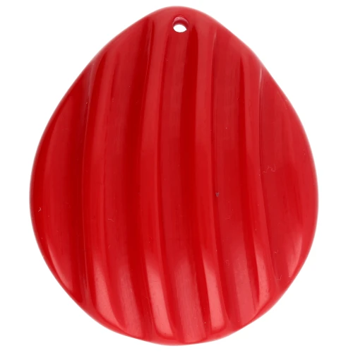 Colgante concha 44x37 mm en resina - Rojo x1