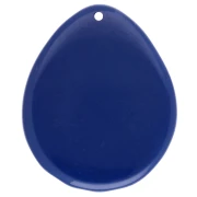 Colgante concha 44x37 mm en resina - Azul oscuro x1