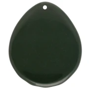 Colgante concha 44x37 mm en resina - Verde abeto x1
