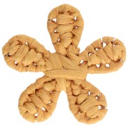 Colgante flor rafia 31 mm - Azafrán x1