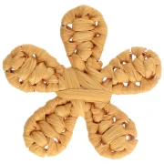 Colgante flor rafia 31 mm - Azafrán x1