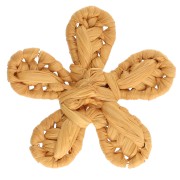 Colgante flor rafia 31 mm - Azafrán x1