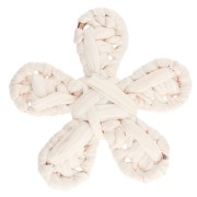 Colgante flor rafia 31 mm - Crudo x1