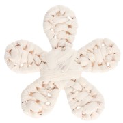 Colgante flor rafia 31 mm - Crudo x1