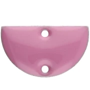 Separadores de metal - media luna - 2 agujeros de resina epoxi 10x17 mm - Lila x6