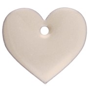 Crema - Corazones de metal y resina epoxi 12x13 mm - Crema x6 Corazones de metal y resina epoxi 12x13 mm - Crema x6