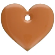 Corazones de metal y resina epoxi 12x13 mm - Mostaza x6