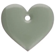 Corazones de metal y resina epoxi 12x13 mm - Verde Jade x6