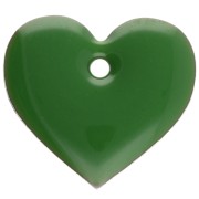 Corazón - Corazones de metal y resina epoxi - 12x13 mm - Verde x6 Corazones de metal y resina epoxi - 12x13 mm - Verde x6