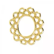 Separador ovalado barroco 16 mm dorado HQ