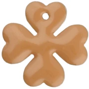 Lentejuela de trébol de metal y resina epoxi 16 mm - Mostaza x4