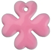 Semillas de trébol de metal y resina epoxi 16 mm - Rosa x4