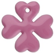 Lentejuela trébol metal y resina epoxi 16 mm - Lila x4