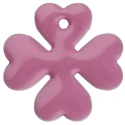 Lentejuela trébol metal y resina epoxi 16 mm - Lila x4