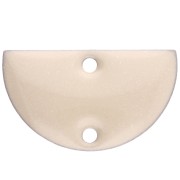 Crema - Separadores de metal - media luna - 2 agujeros resina epoxi 10x17 mm - Cream x6 Separadores de metal - media luna - 2 agujeros resina epoxi 10x17 mm - Cream x6