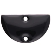 Separadores metálicos - media luna - 2 agujeros resina epoxi 10x17 mm - Negro x6