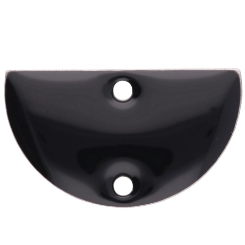 Separadores metálicos - media luna - 2 agujeros resina epoxi 10x17 mm - Negro x6