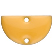 Separadores metálicos - media luna - 2 agujeros resina epoxi 10x17 mm - Amarillo x6