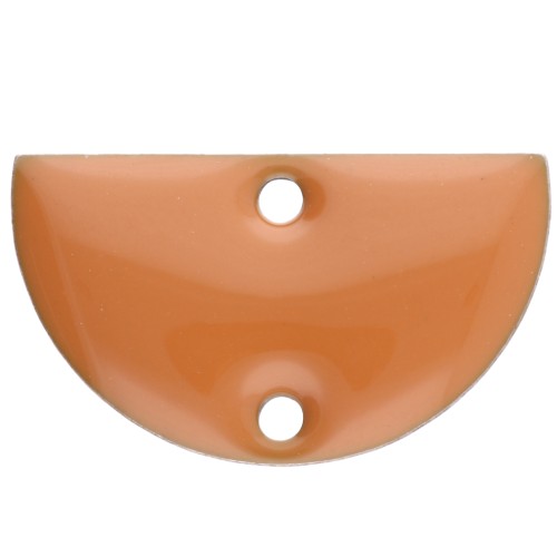 Separadores metálicos - media luna - 2 agujeros resina epoxi 10x17 mm Mostaza x6