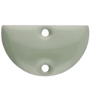 Separadores metálicos - media luna 2 agujeros resina epoxi 10x17 mm Verde jade x6