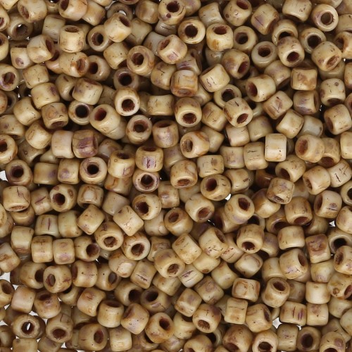 Rocalla Matubo 10/0 de 2,1 mm - White Picasso x10 g