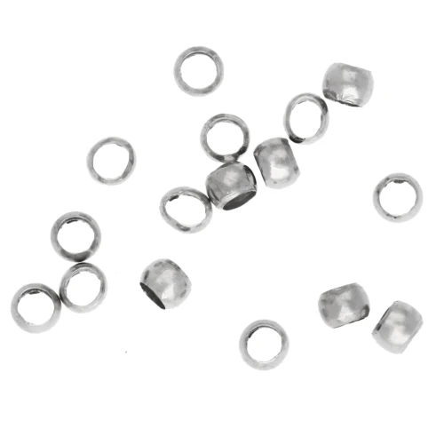 Crush cuentas 2 mm - Plateado x1000