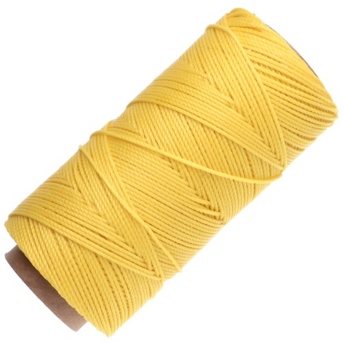 Bobina de hilo encerado Linhasita para micro macramé de 1,5 mm - Amarillo (37) x 116 m