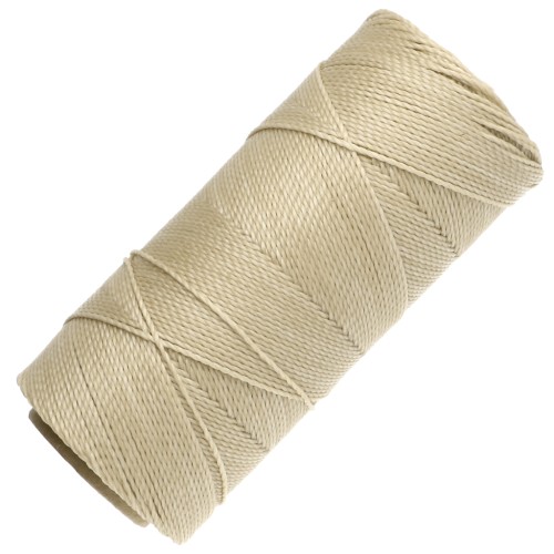 Bobina de hilo encerado Linhasita para micro macramé de 1 mm - Dark Cream (762) x 168 m
