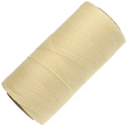 Bobina de hilo encerado Linhasita para micromacramé de 0,35 mm - Amarillo claro (1) x 448 m