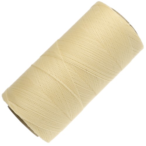 Bobina de hilo encerado Linhasita para micromacramé de 0,35 mm - Amarillo claro (1) x 448 m