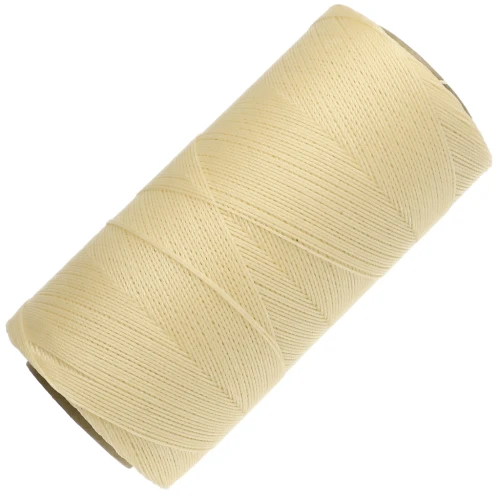 Bobina de hilo encerado Linhasita para micromacramé de 0,35 mm - Amarillo claro (1) x 448 m