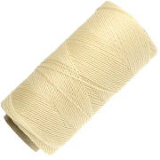Bobina de hilo encerado Linhasita para micro macramé de 0,75 mm - Amarillo claro (1) x 228 m