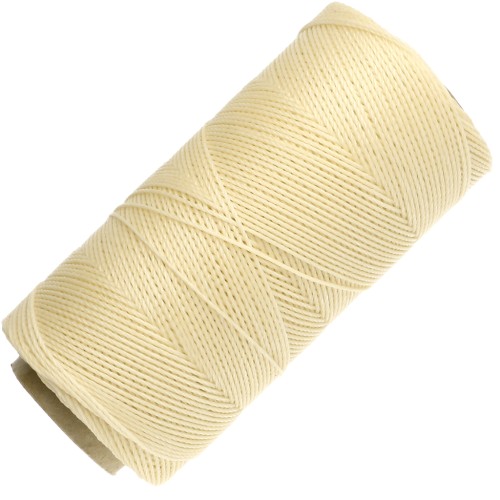 Bobina de hilo encerado Linhasita para micro macramé de 0,75 mm - Amarillo claro (1) x 228 m