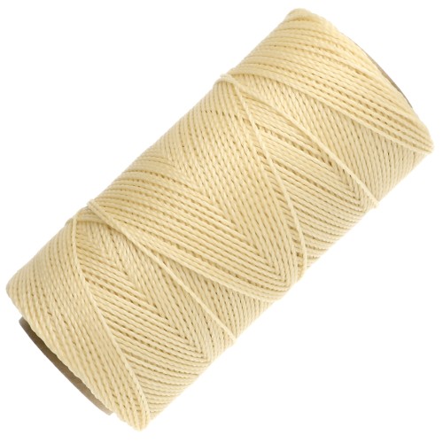 Bobina de hilo encerado Linhasita para micro macramé de 1 mm - Amarillo claro (1) x 168 m